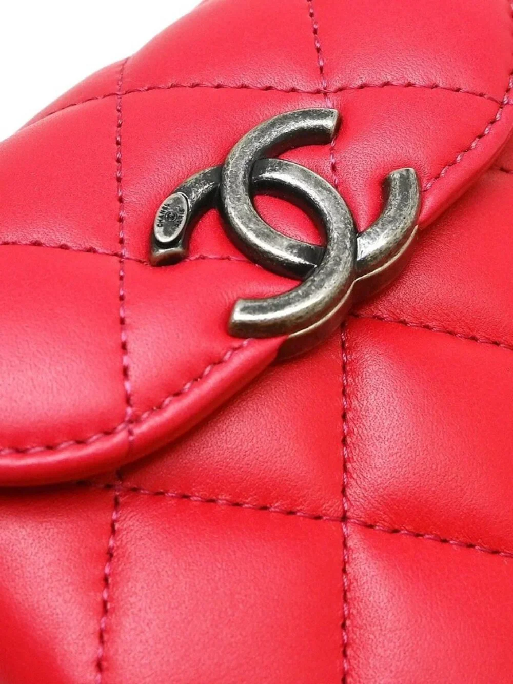 Best07 Chanel Red Lambskin Mini Vanity Shoulder Bag NQ09097